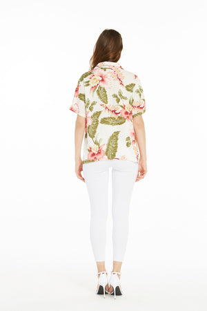 Women's Aloha Shirt in Rafelsia Cream