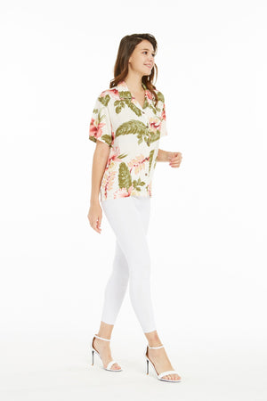 Women's Aloha Shirt in Rafelsia Cream