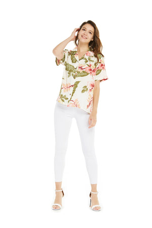 Women's Aloha Shirt in Rafelsia Cream