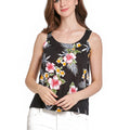 Women's Tank Top in Hibiscus Black