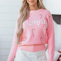 Ava Cane Puffy Knit Sweater