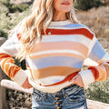 Oragita Colorblock Drop Shoulder Sweater
