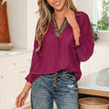 Deborah Flounced Bracelet Sleeve Blouse