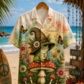Frog Wizard Mushroom Hawaiian Shirt Front View
