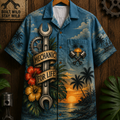 Mechanic For Life Hawaiian Shirt Front Flat Lay