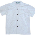 Hibiscus Panel Boys Tropical Hawaiian Shirt in White