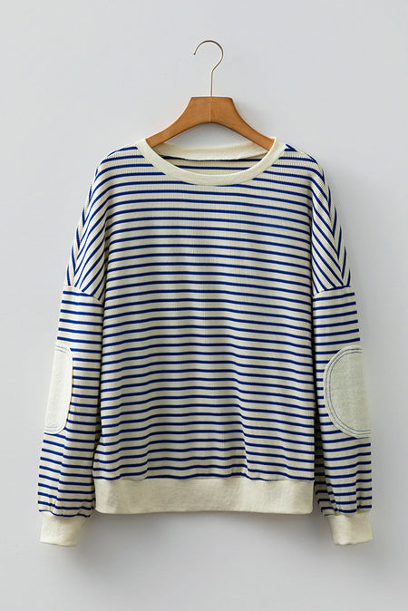 Emily Patched Drop Shoulder Sweatshirt
