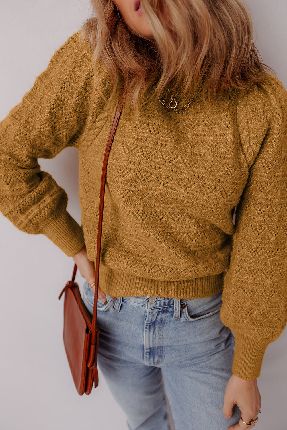 Aria Edge Balloon Sleeve Sweater