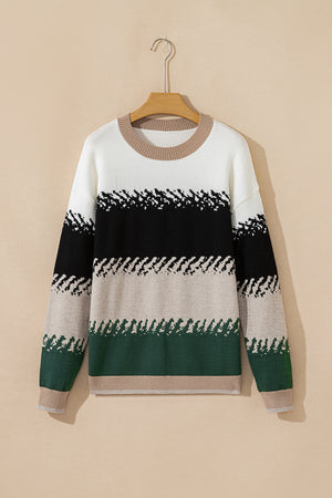 Sophia Pattern Drop Shoulder Sweater