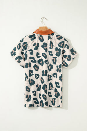 Madelynn Collared Short Sleeve Blouse