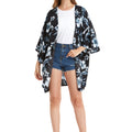 Women's Lightweight Kimono in Midnight Bloom