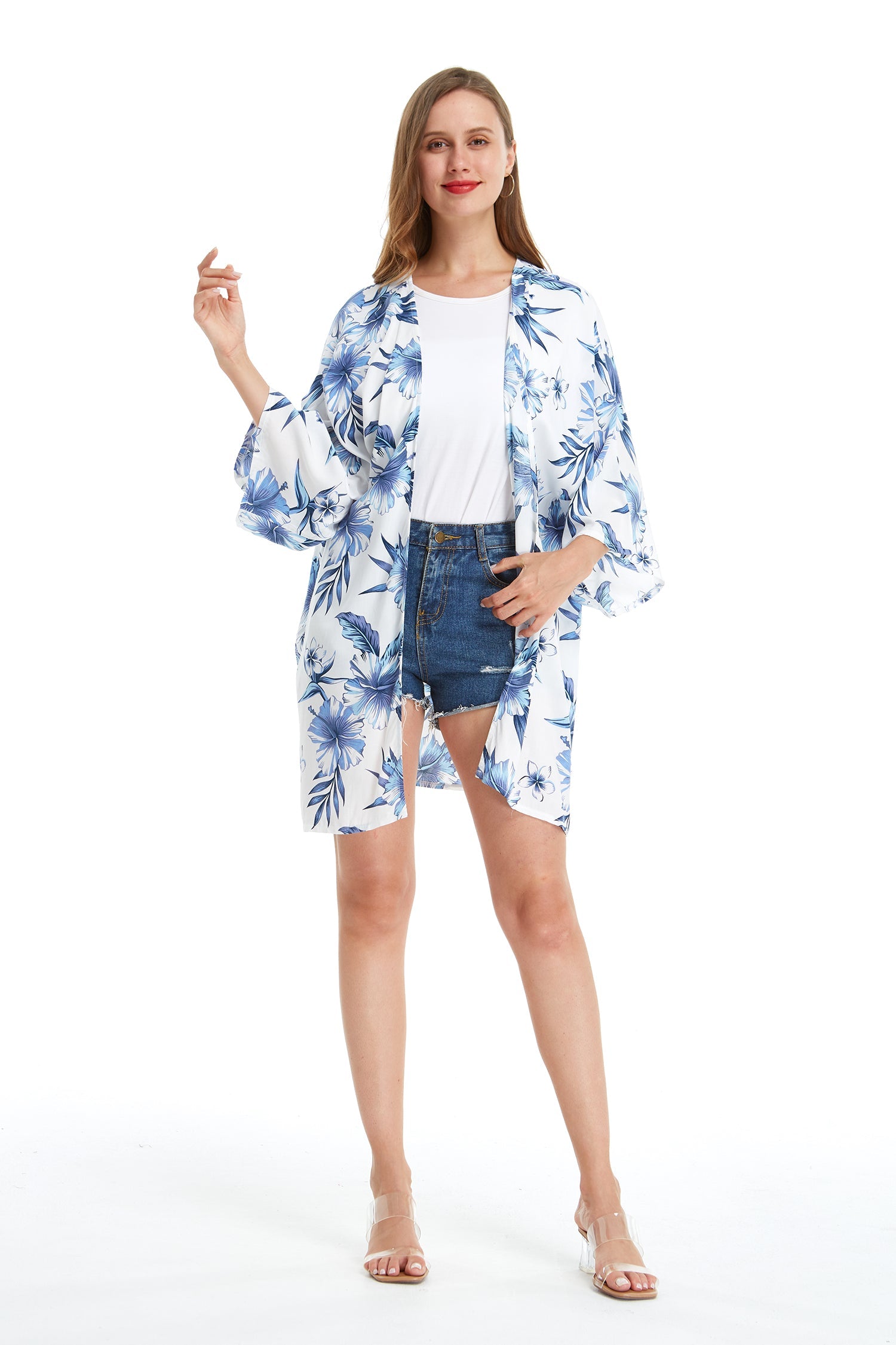 Women's Lightweight Kimono in Daydream Bloom