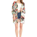 Women's Lightweight Kimono in Neon Pastel Sunset