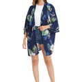 Women's Lightweight Kimono in Pineapple Garden Navy