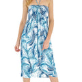 Women's Butterfly Dress in Simply Blue Leaf