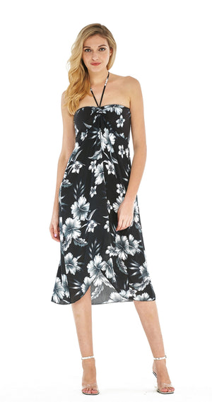 Women's Butterfly Dress in Midnight Bloom