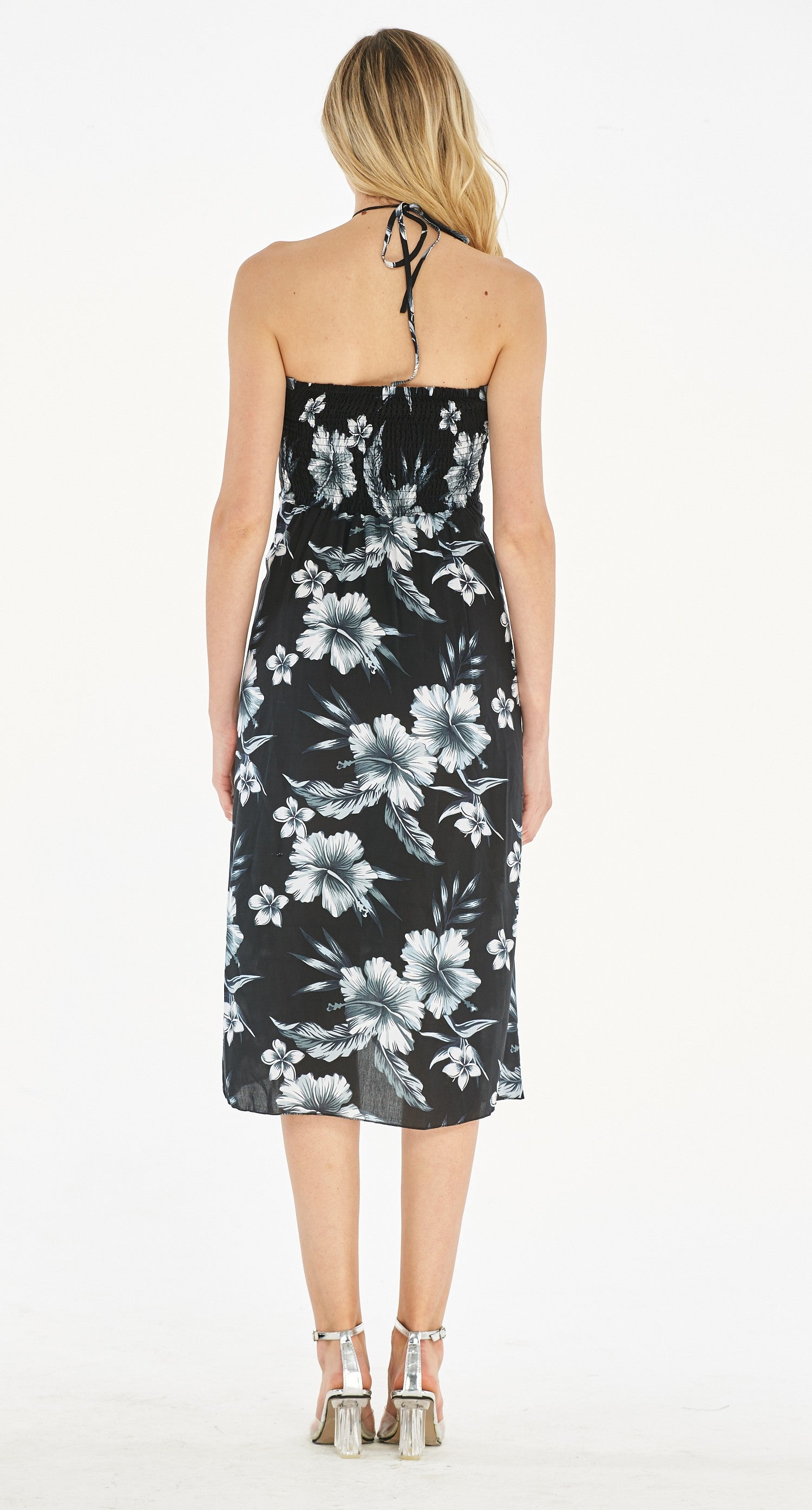 Women's Butterfly Dress in Midnight Bloom