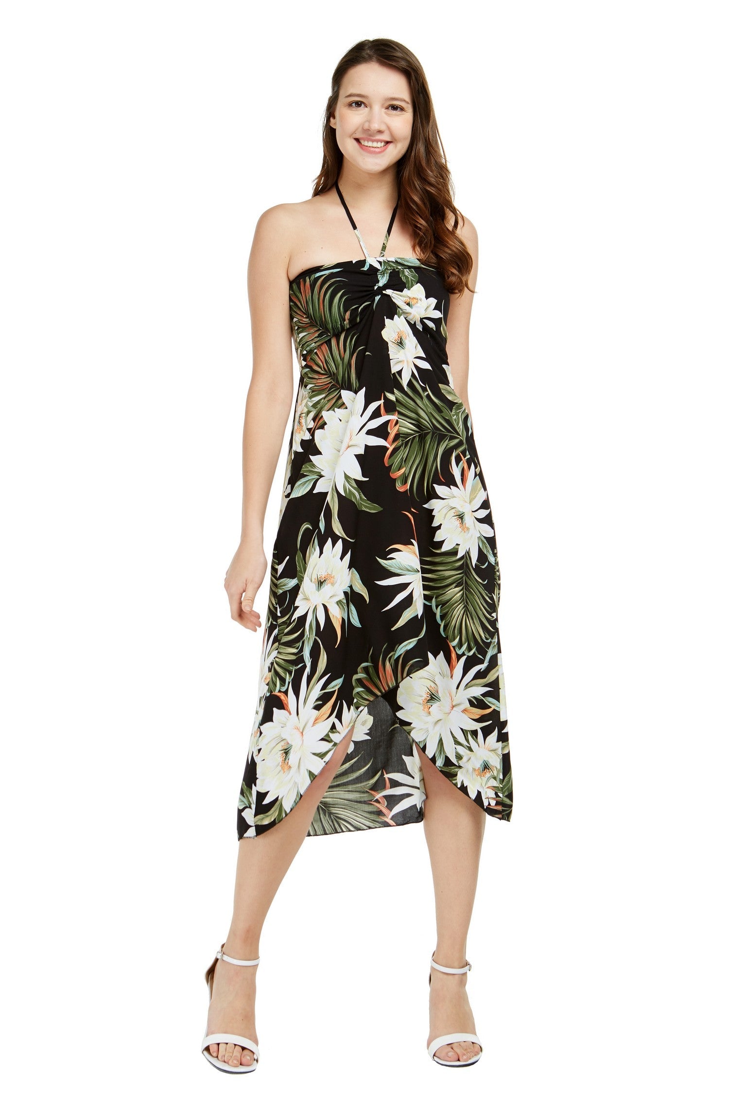 Women's Butterfly Dress in Wispy Cereus Black