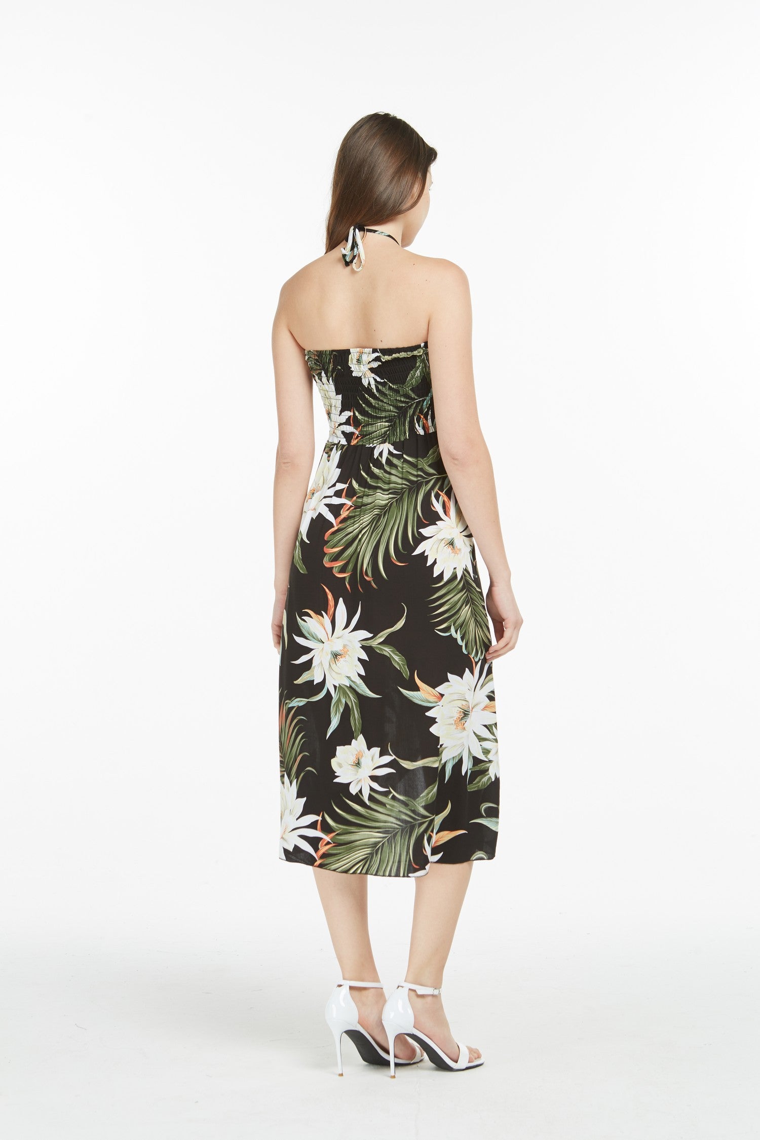 Women's Butterfly Dress in Wispy Cereus Black