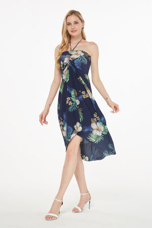 Women's Butterfly Dress in Pineapple Garden Navy