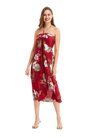 Women's Butterfly Dress in Pineapple Garden Red