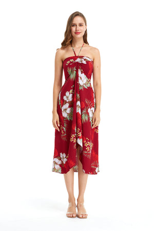 Women's Butterfly Dress in Pineapple Garden Red