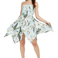 Women's Fairy Uneven Bottom Luau Dress in Wispy Cereus Light Blue