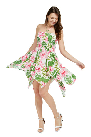 Women's Fairy Uneven Bottom Luau Dress in Lotus Orchid