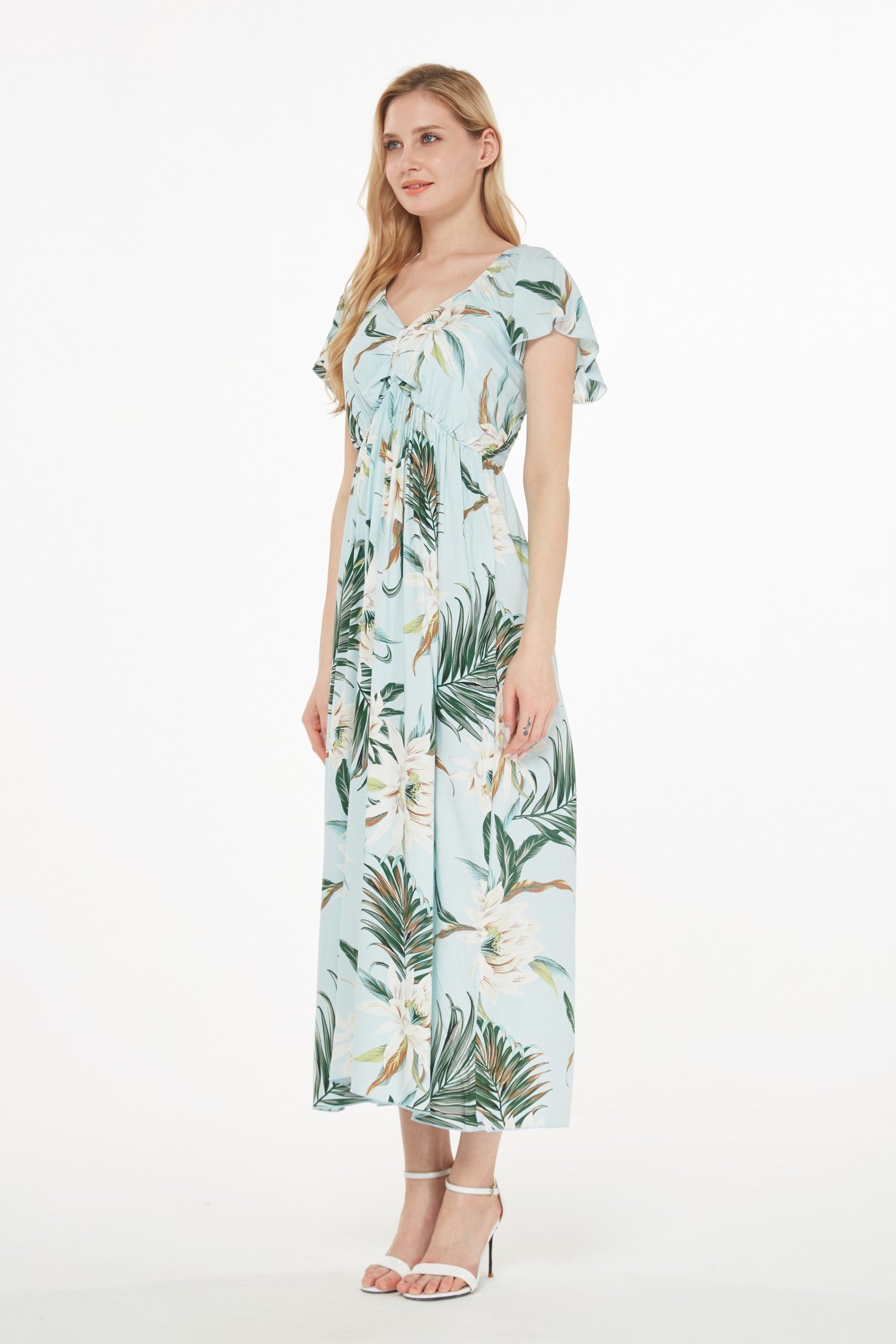 Women's Maxi Rahee Dress Wispy Cereus Light Blue