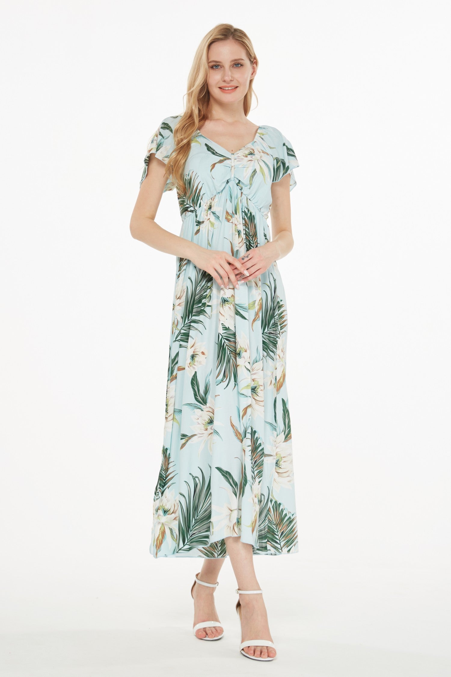 Women's Maxi Rahee Dress Wispy Cereus Light Blue