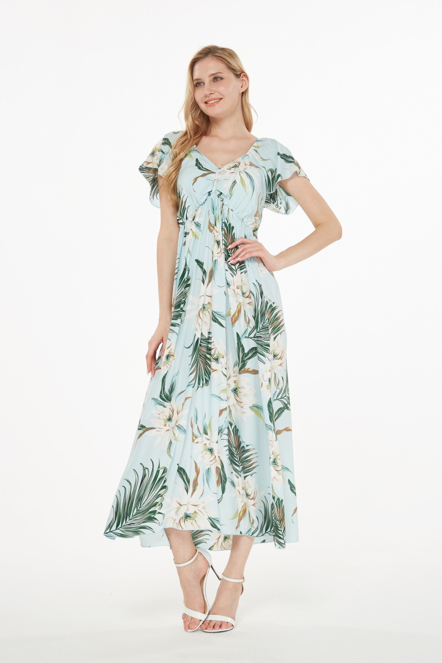 Women's Maxi Rahee Dress Wispy Cereus Light Blue