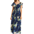 Women's Maxi Rahee Dress Pineapple Garden Navy