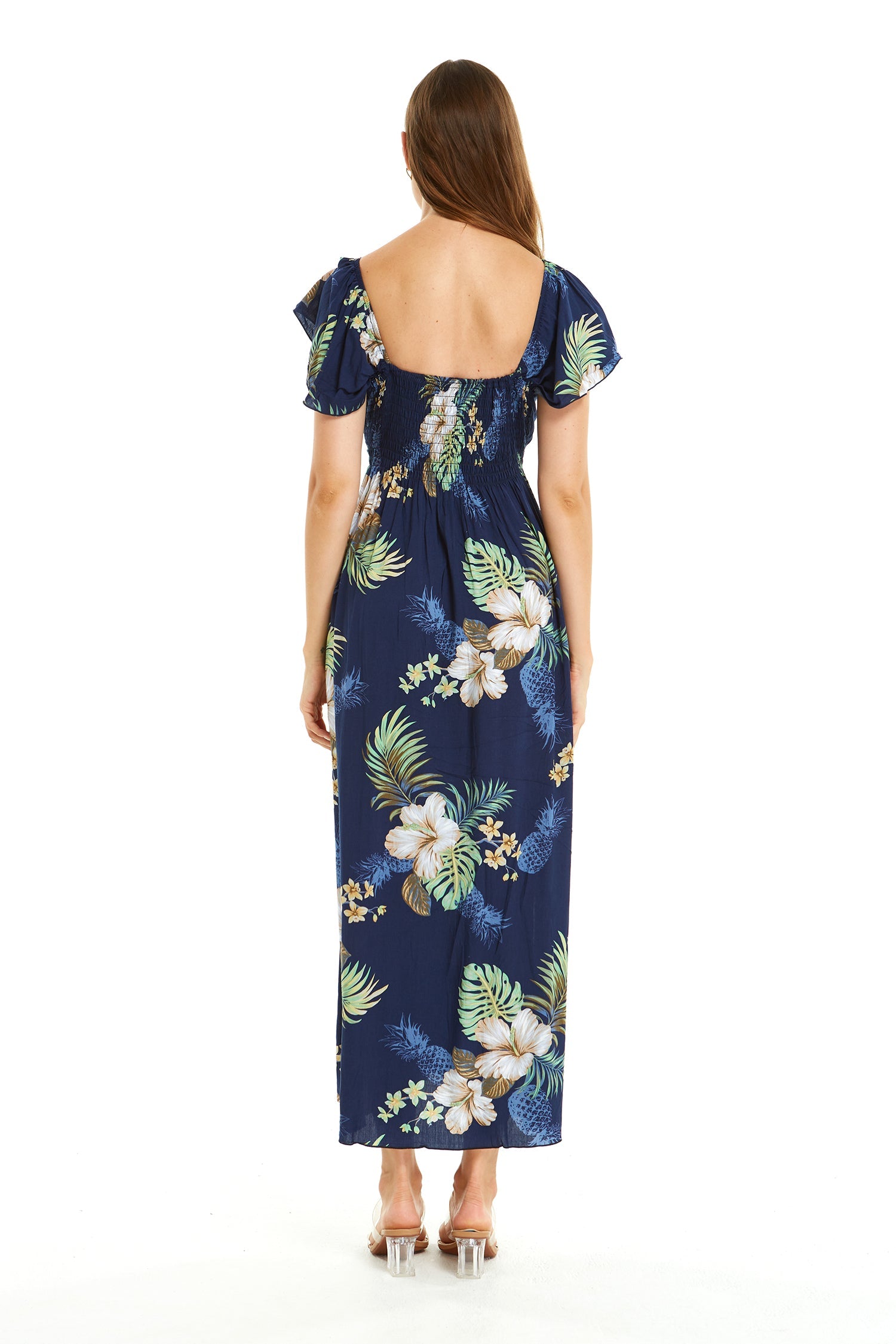 Women's Maxi Rahee Dress Pineapple Garden Navy