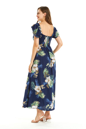 Women's Maxi Rahee Dress Pineapple Garden Navy