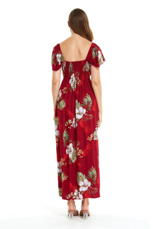 Women's Maxi Rahee Dress Pineapple Garden Red