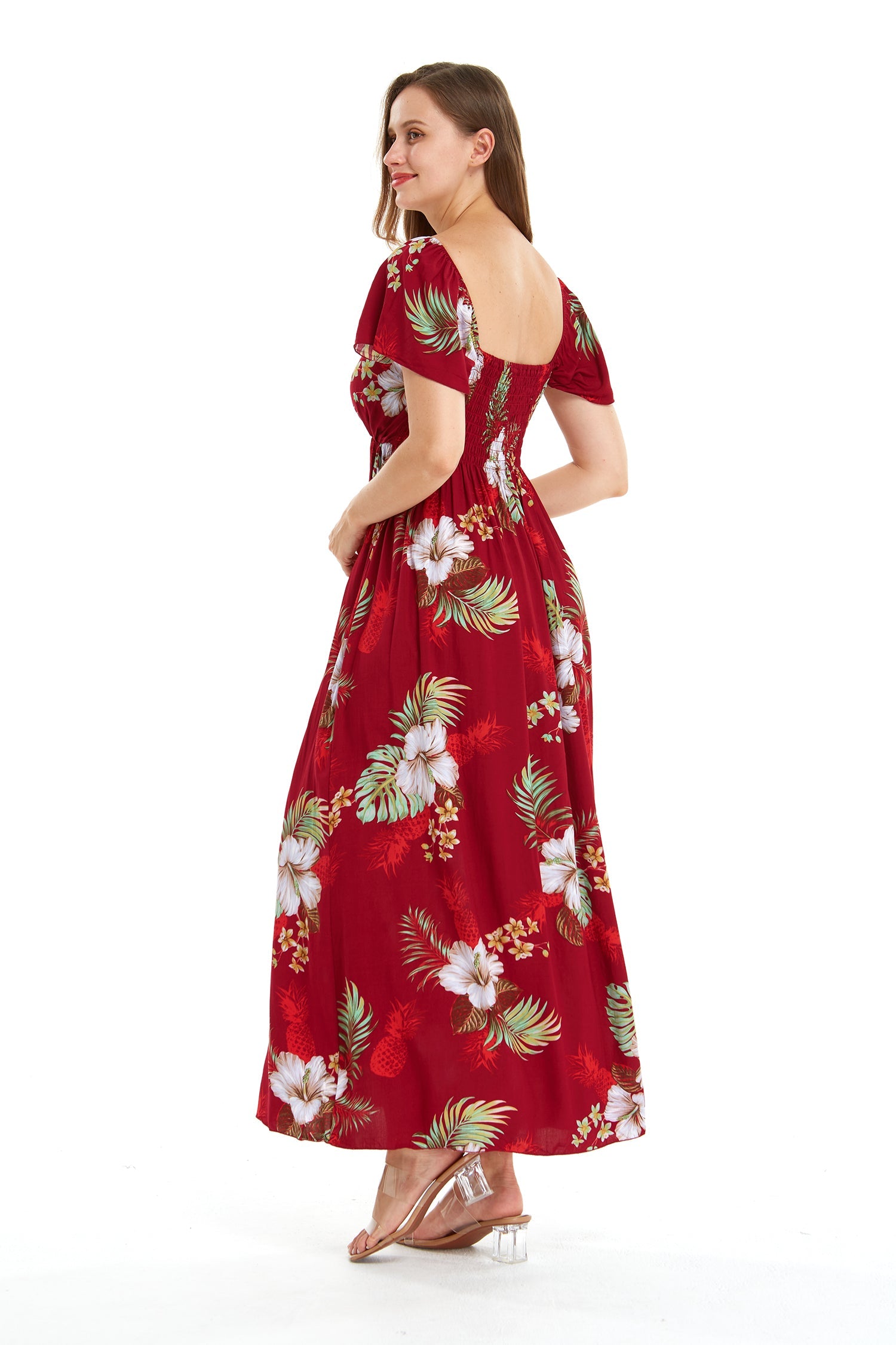 Women's Maxi Rahee Dress Pineapple Garden Red