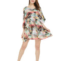 Women's Short Poncho Dress Neon Pastel Sunset