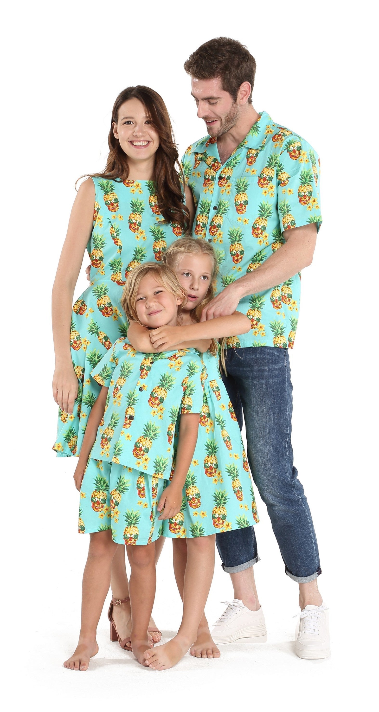 Women's Shirt Dress in Pineapple Skull