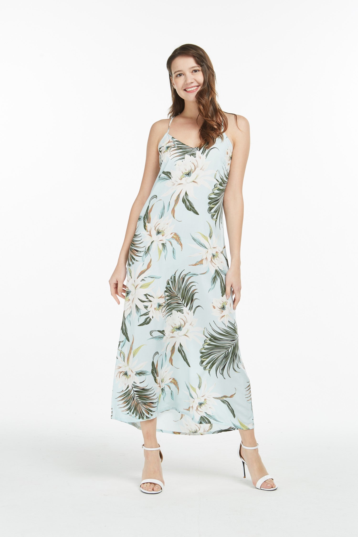 Women's Sweetheart Dress in Wispy Cereus Light Blue