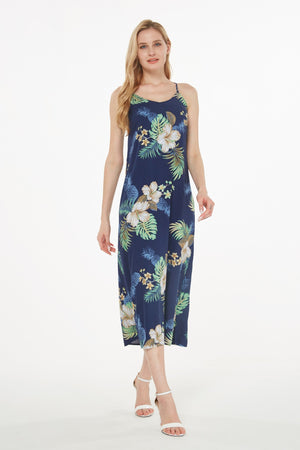 Women's Sweetheart Dress in Pineapple Garden Navy