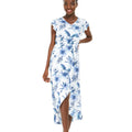 Women's Wrap Ruffle Dress in Daydream Bloom White