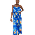 Women's Charming Muumuu Dress in Hibiscus Blue