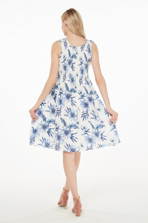 Women's Elastic Tank Dress Day Dream Bloom