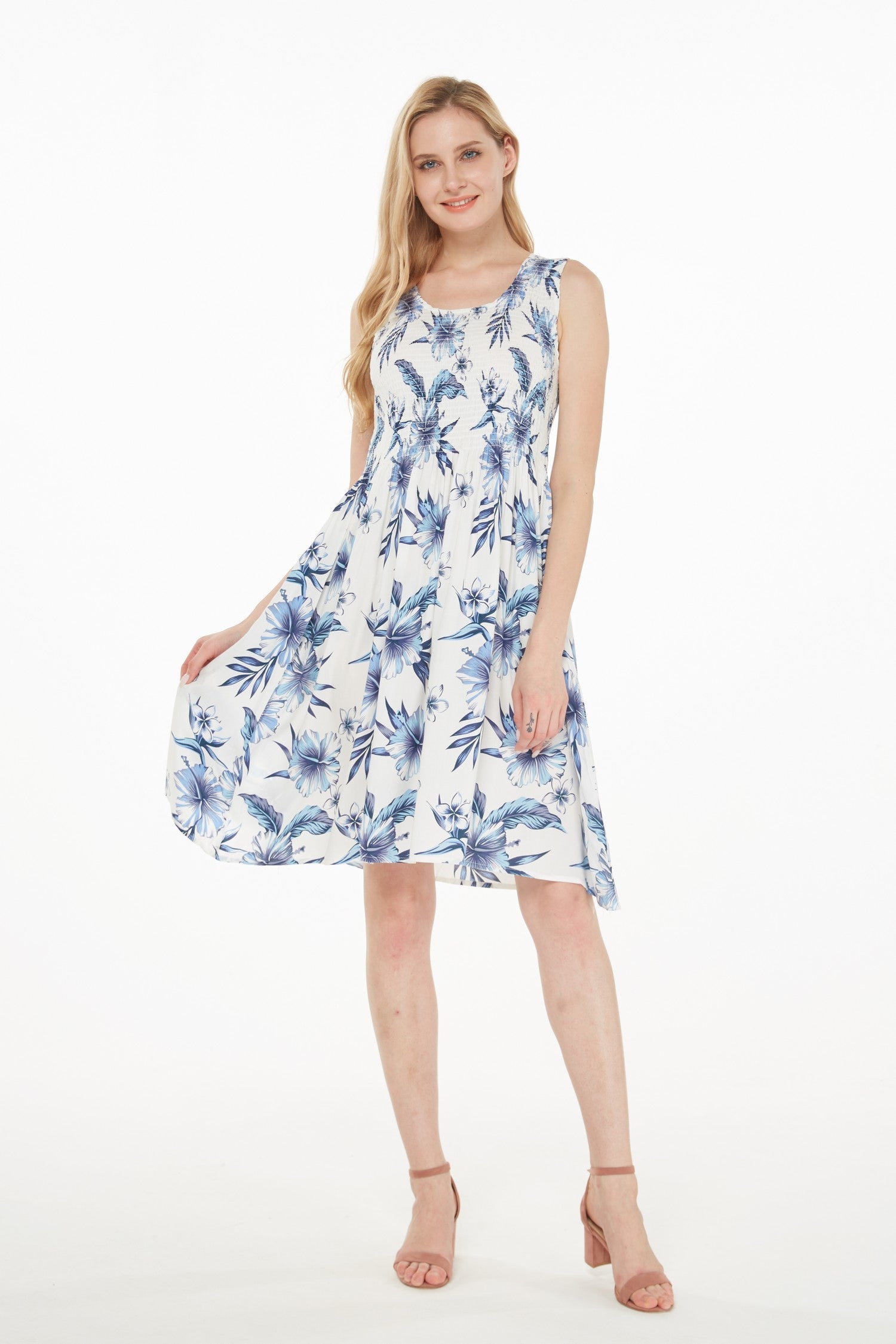 Women's Elastic Tank Dress Day Dream Bloom