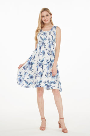 Women's Elastic Tank Dress Day Dream Bloom