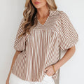 Lina Short Puff Sleeve Blouse