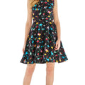 Women's Vintage Fit and Flare Dress  Flamingo Party