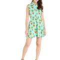 Women's Shirt Dress in Pineapple Skull