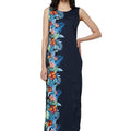 Women's Maxi Tank Dress  Orchid Paradise Navy