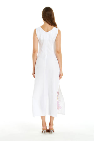 Women's Maxi Tank Dress in Watercolor Orchid